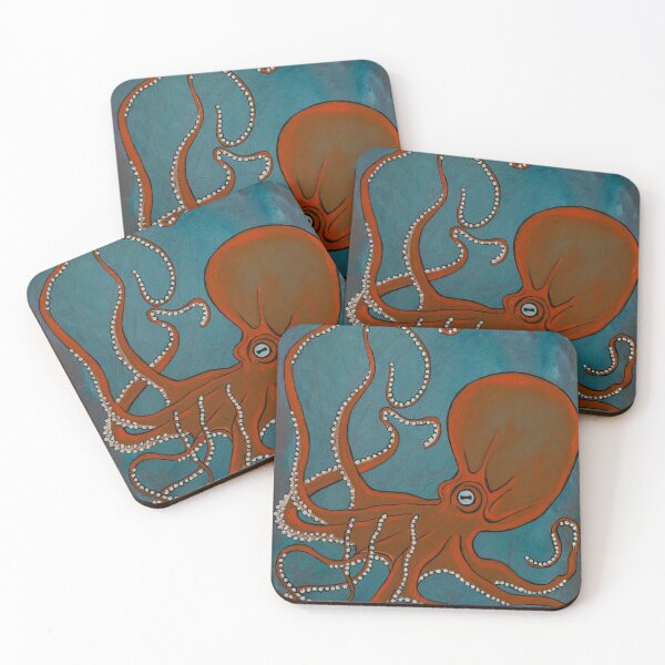 Item preview, Orange Octopus designed and sold by Punk Art by PigRiTudouS.