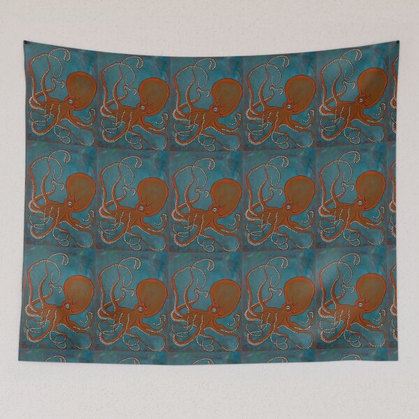 Item preview, Orange Octopus designed and sold by Punk Art by PigRiTudouS.