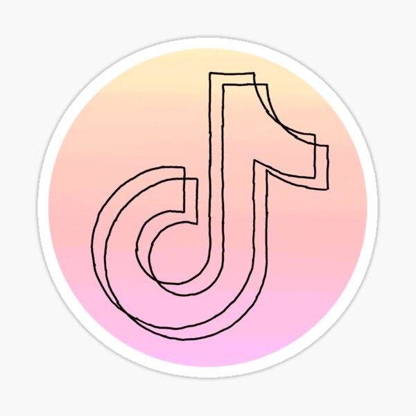 TikTok Sunset Logo Cute Sticker by BestTikTok.