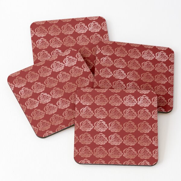 Item preview, Rose Graphic Fade Copper on Dark Red 5748 designed and sold by Art in My Loft.