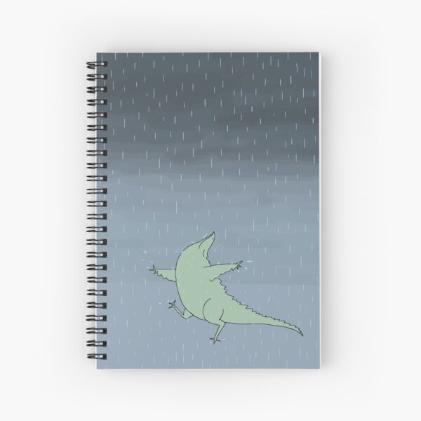 Dinosaur Biking Roller Skating Drawing Sketch Notebook Spiral School New  Hardcvr