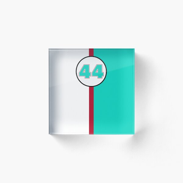 Vintage Style Race Number 44 Green and Red Acrylic Block
