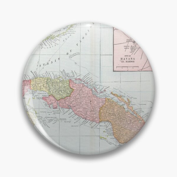 Item preview, Old Cuba Map (1901) Vintage Cuban Island Atlas designed and sold by BravuraMedia.