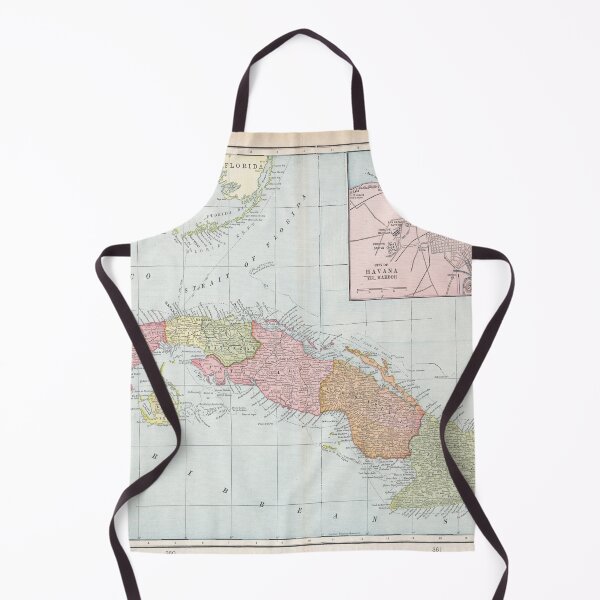 Item preview, Old Cuba Map (1901) Vintage Cuban Island Atlas designed and sold by BravuraMedia.