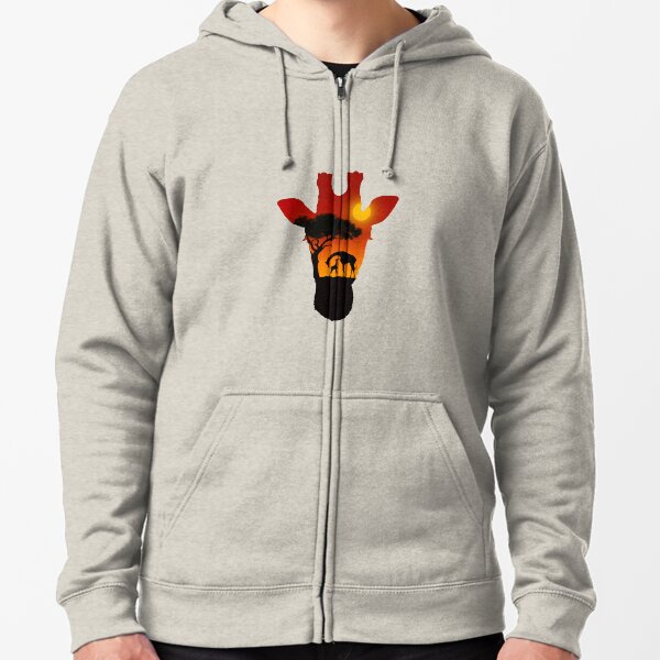 Giraffe Zipped Hoodie
