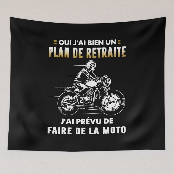 Item preview, OUI J'AI BIEN UN PLAN DE RETRAITE J'AI PRÉVU DE FAIRE DE LA MOTO designed and sold by Decker21.