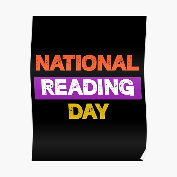 "National Reading Day" Poster for Sale by haydarking Redbubble