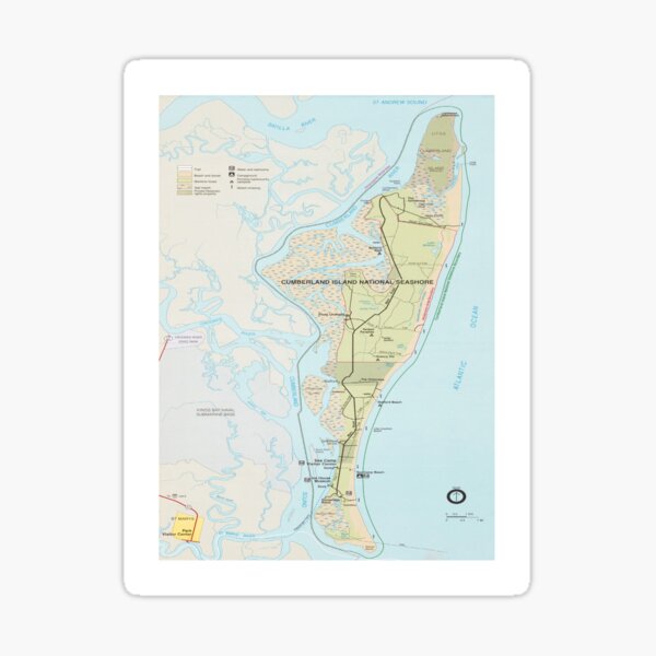 Item preview, Cumberland Island National Seashore Map (1991) Georgia Coastal Reserve Atlas designed and sold by BravuraMedia.