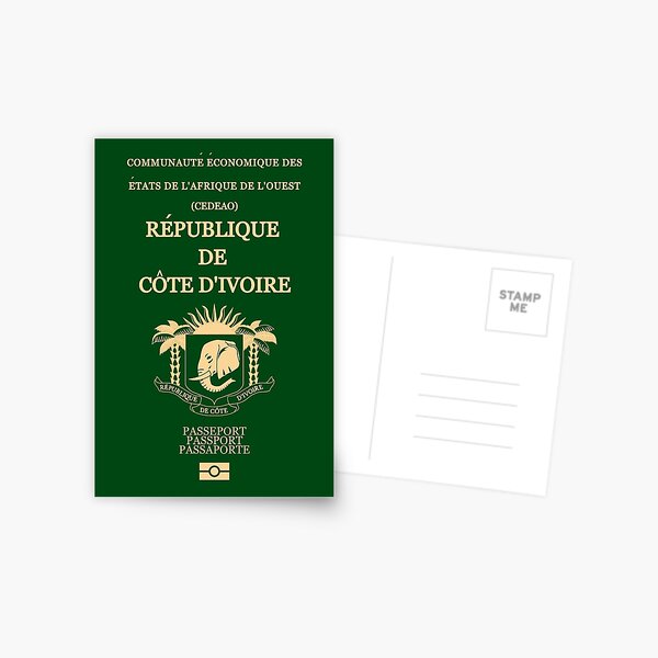 Aperçu de l'œuvre Passeport de la Côte d'Ivoire créée et vendue par Travellerz.