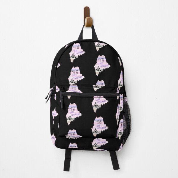 Item preview, Camping Is My Love Language State of Maine Retro Vintage Pink Purple Sunset Camp designed and sold by kmcs.