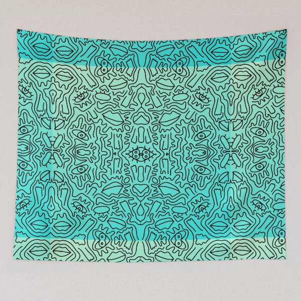Item preview, Blue Graffiti Pattern Texture designed and sold by SameerKar.