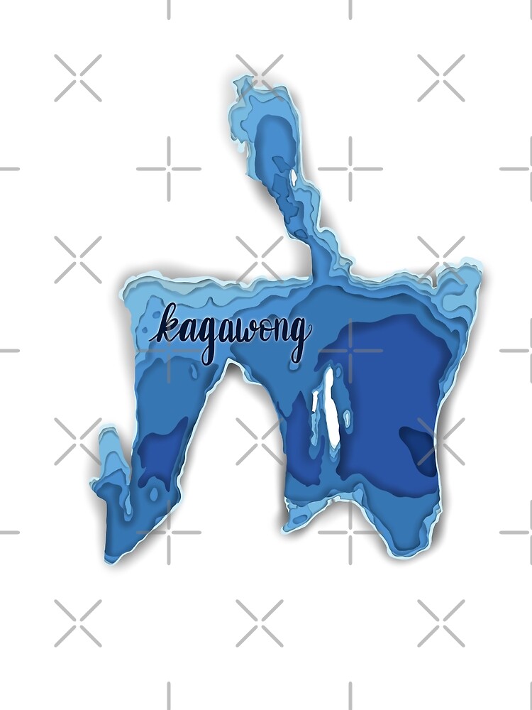 "Lake Kagawong Topography Map" Poster for Sale by Allfiredupakron