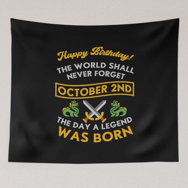 Item preview, October 2nd The Day A Legend Was Born Dragons and Swords Design (Light) designed and sold by Graograman.