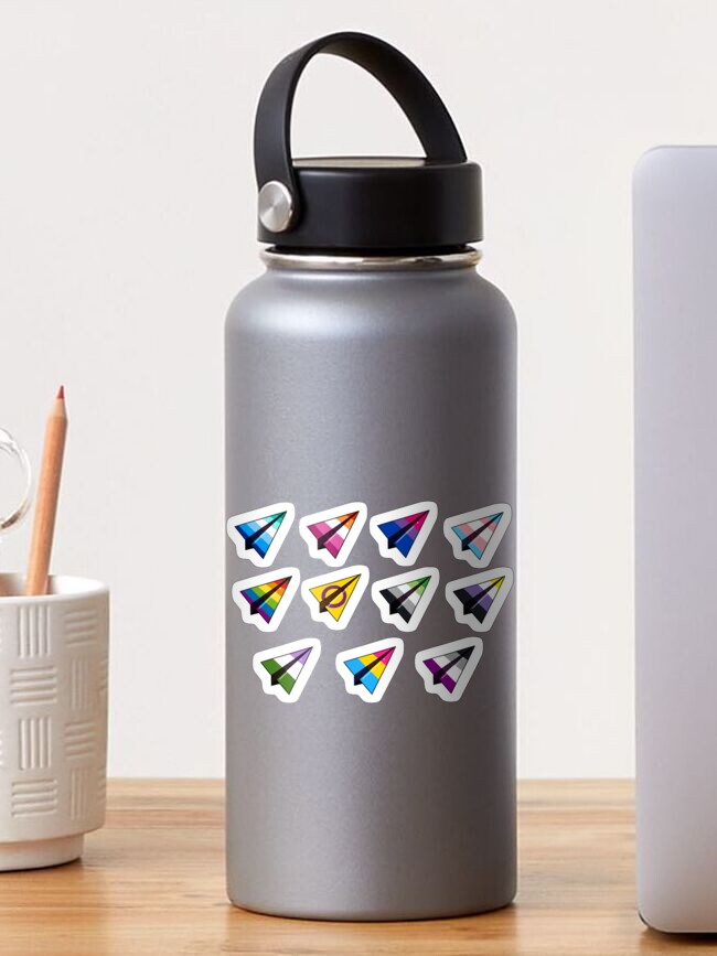 Thumbnail 1 of 3, Sticker, LGBTQ+ Paper Plane Pack designed and sold by Lexaachan.