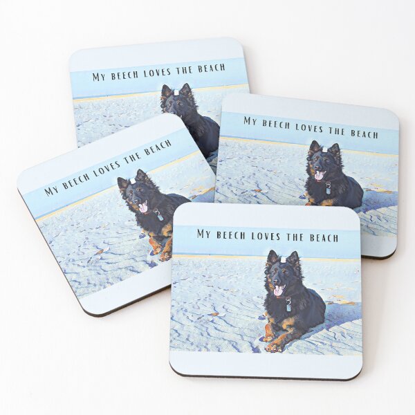 Item preview, Copy of My Beech Loves the Beach German Shepherd Funny Abstract Dog Meme designed and sold by PeriodicLabel.