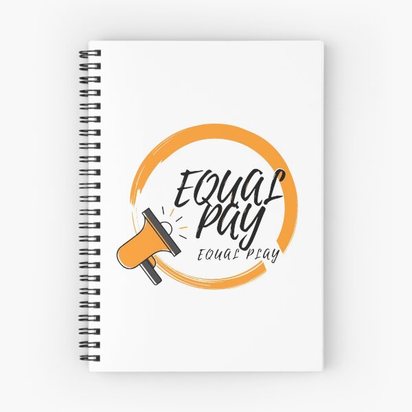 Item preview, uswnt equal pay equal play Spiral notebooks designed and sold by wondesign37.