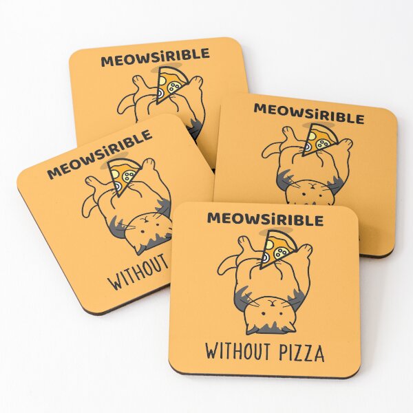 Item preview, Derpy Cat With Pizza | Playful Kitten Pate designed and sold by The-ItemShop.