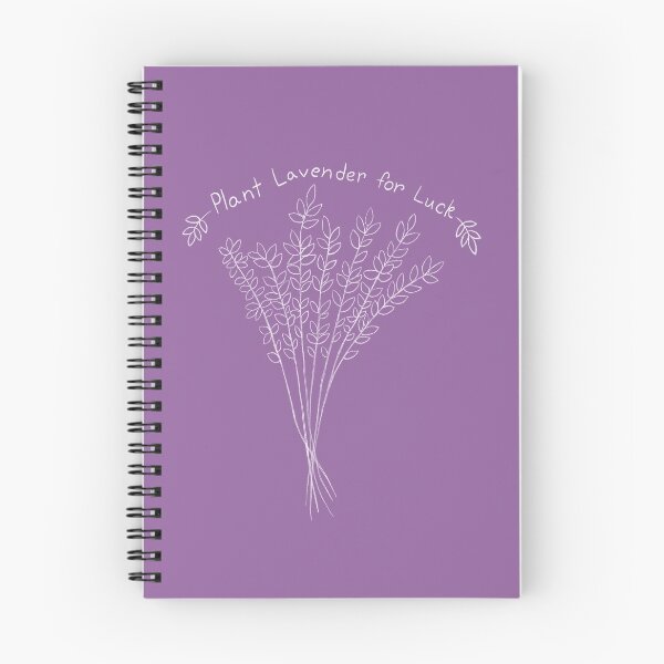 Item preview, Plant Lavender for Luck - white - dark lilac background designed and sold by EcoElsa.
