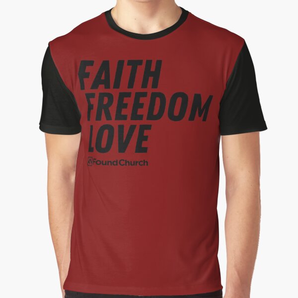 Item preview, Faith, Freedom, Love - Black lettering designed and sold by areYOUfound.