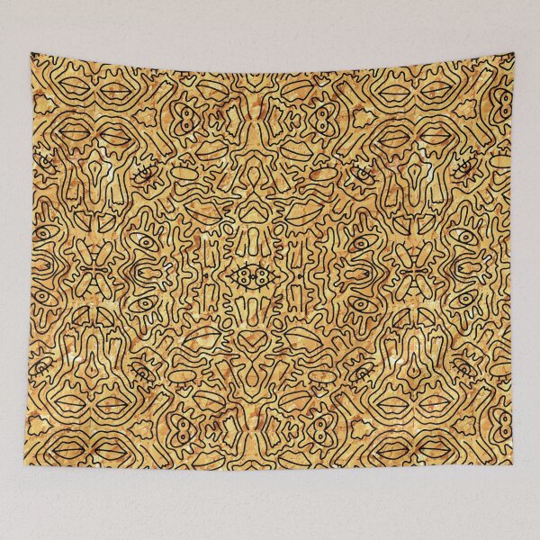 Item preview, Golden Yellow Graffiti Pattern Texture designed and sold by SameerKar.