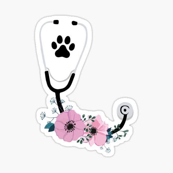 Item preview, Floral vet stethoscope designed and sold by makeshirthappen.