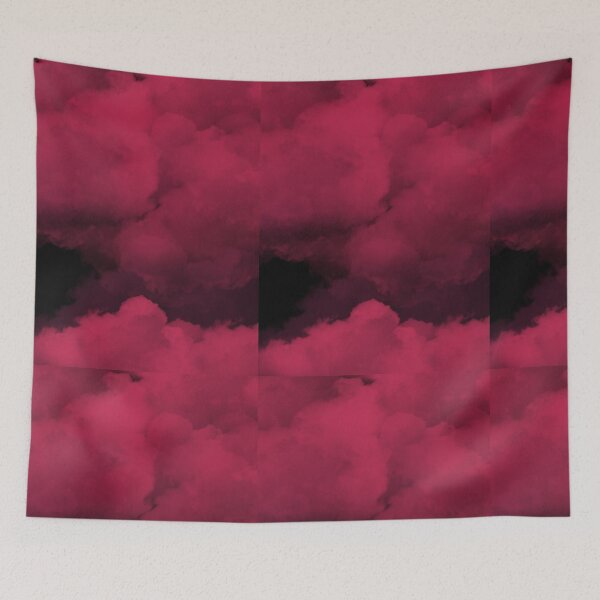 Item preview, Dark Pink and Gray Clouds Sky Weather Watercolor designed and sold by hopecope.