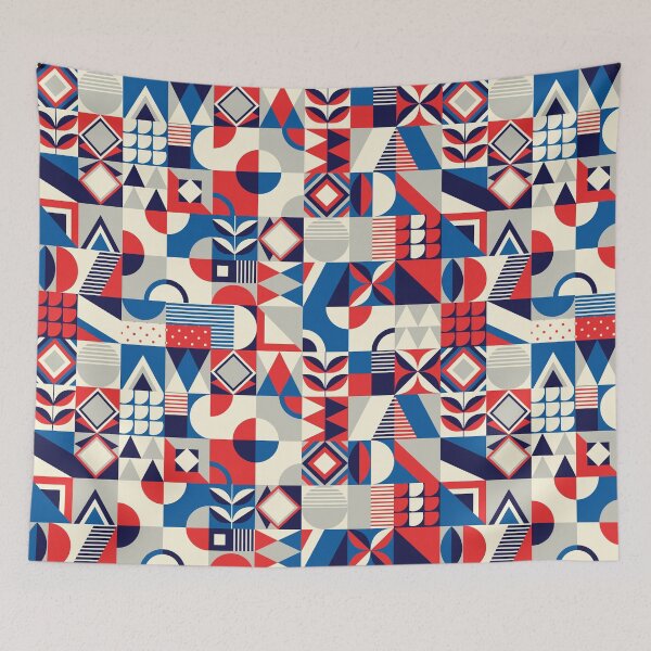 Item preview, colorful geometric shape mosaic designed and sold by Art JSMY.
