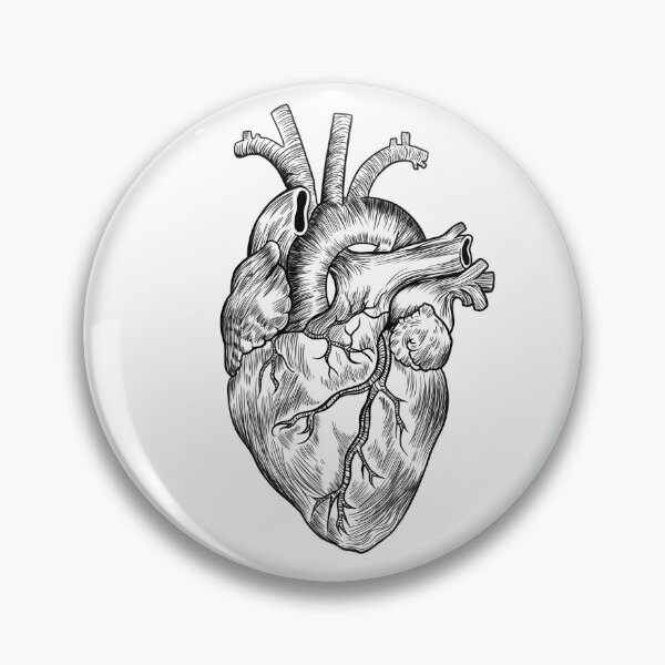 Item preview,  Anatomical Heart - Black Line Heart designed and sold by LaGode.