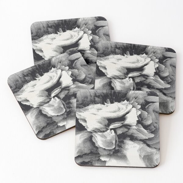Item preview, Black & White Floral Swirl Area Geometric 3D designed and sold by W. Chahir®.