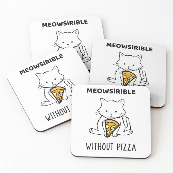 Item preview, Derpy Cat With Pizza | Playful Kitten Pate designed and sold by The-ItemShop.