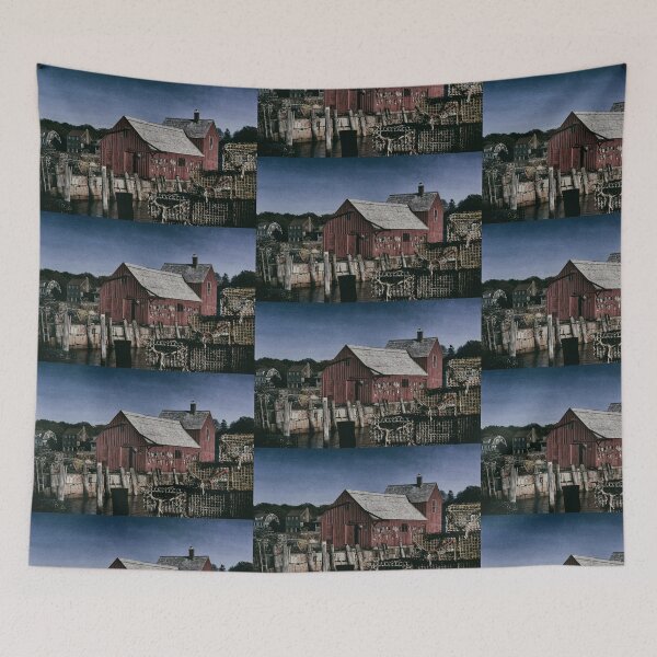 Item preview, Rockports Motif #1 With Gull on Chimney and Lobster TrapsRockports Motif #1 With Gull on Chimney and Lobster Traps designed and sold by Stephen Orsillo.