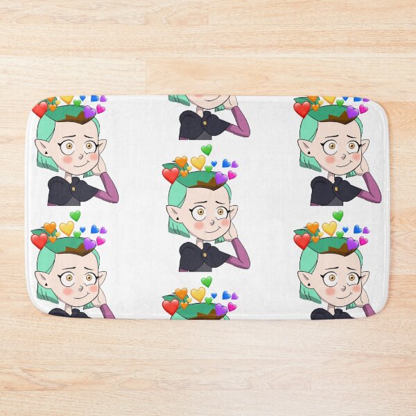 Item preview, amity blight the owl house blushing with rainbow hearts designed and sold by Diygurugirl.