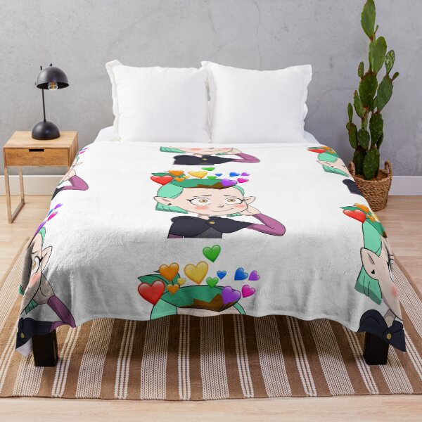Item preview, amity blight the owl house blushing with rainbow hearts designed and sold by Diygurugirl.