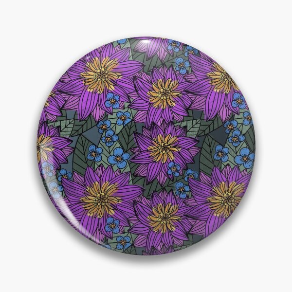 Item preview, Purple waterlily floral pattern designed and sold by RachelSingh.