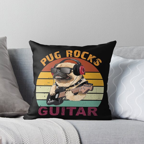 Item preview, Pug Dog Playing Guitar Its Rocks-funny designed and sold by sriniboss758.