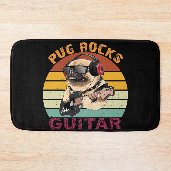 Item preview, Pug Dog Playing Guitar Its Rocks-funny designed and sold by sriniboss758.