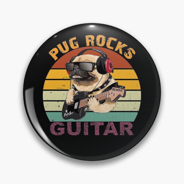 Item preview, Pug Dog Playing Guitar Its Rocks-funny designed and sold by sriniboss758.