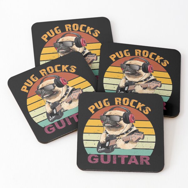 Item preview, Pug Dog Playing Guitar Its Rocks-funny designed and sold by sriniboss758.