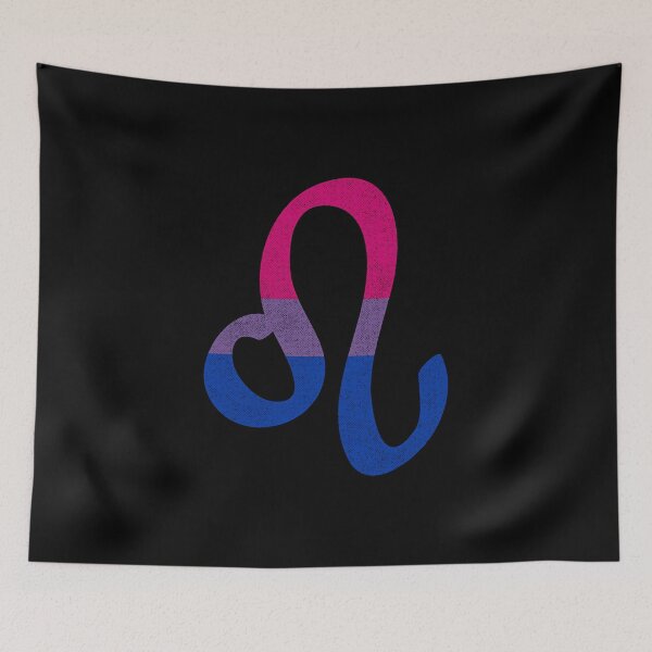 Item preview, Bisexual Pride Flag Leo Zodiac Sign designed and sold by Patrick Hiller.