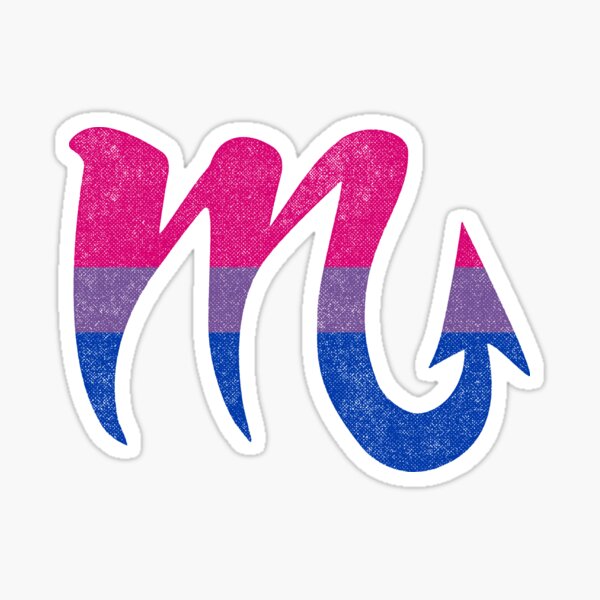 Bisexual Pride Flag Scorpio Zodiac Sign Sticker For Sale By Valador