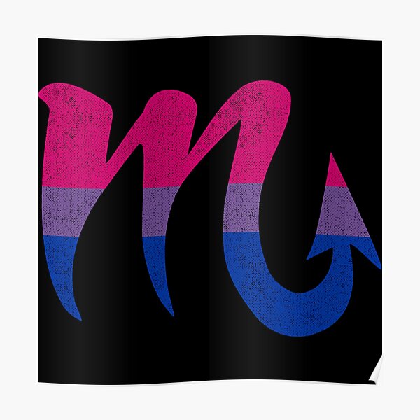 Bisexual Pride Flag Scorpio Zodiac Sign Poster By Valador Redbubble