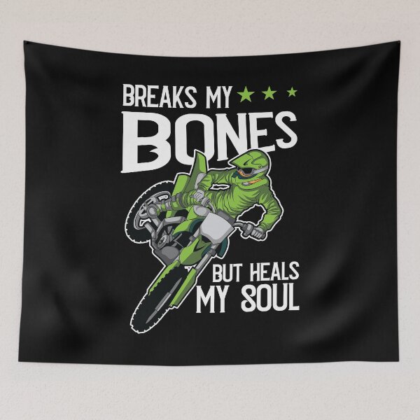 Item preview, Breaks my Bones but heals my Soul Motocross Dirt Biking  designed and sold by Rzelemenz.