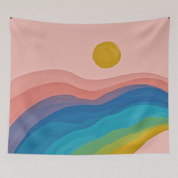 Item preview, Happy Color Mountain Landscape - Abstract Art Painting - Morgan Harper Nichols designed and sold by morgansgoods.