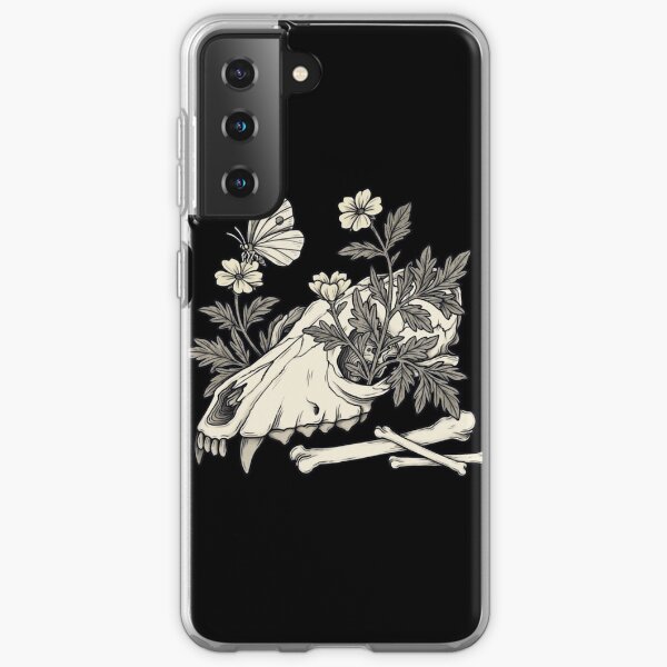 Canine Skull with Bones, Flowers and Butterfl| Perfect Gift Samsung Galaxy Soft Case