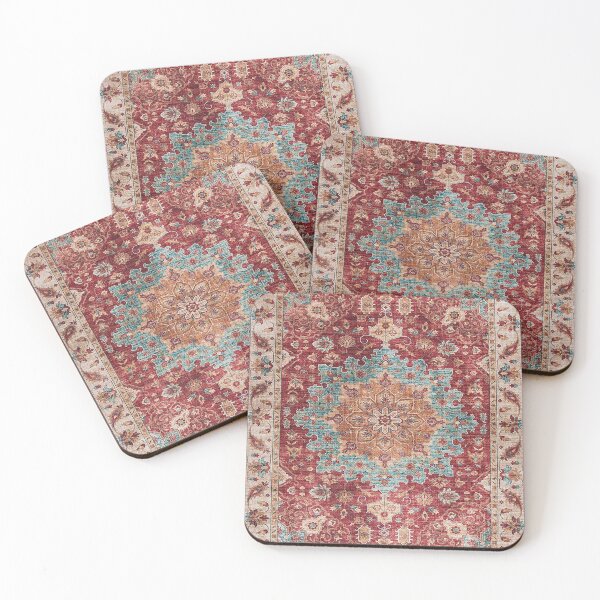 Item preview, Distressed Vintage Medallion - Brick Red, Blue, Beige designed and sold by W. Chahir®.