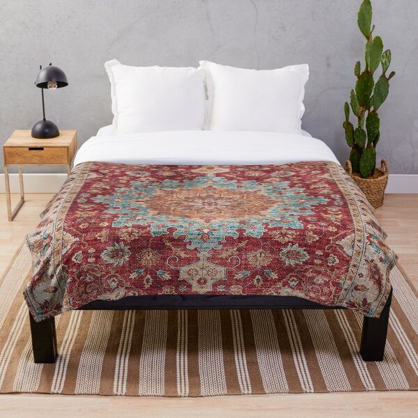 Artikelvorschau, Distressed Vintage Medaillon - Ziegelrot, Blau, Beige entworfen und verkauft von W. Chahir®.