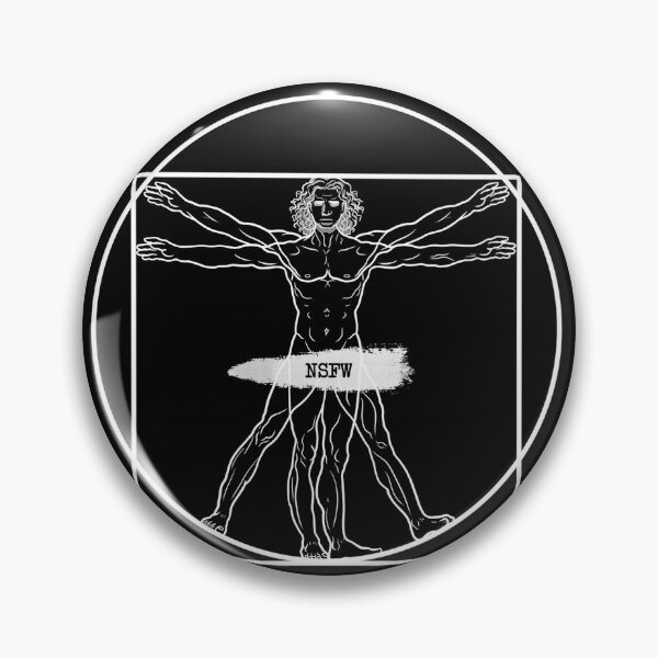 Item preview, Leonardo da Vinci Vitruvian Man White line art designed and sold by LaGode.