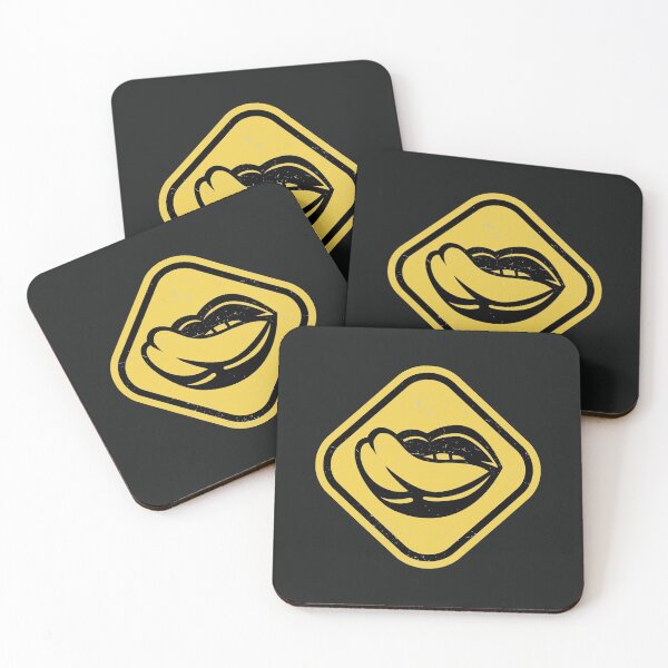 Item preview, Another Pair Of Female Shinny Lips Yellow Road Sign designed and sold by Chubuter.