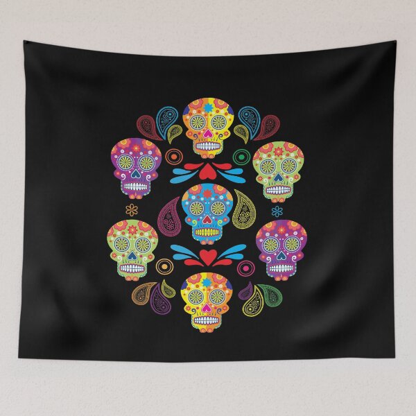 Item preview, boho skull pattern designed and sold by MallsD.