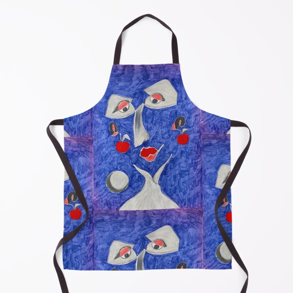Item preview, Blue face with cherries designed and sold by Sarah Curtiss.